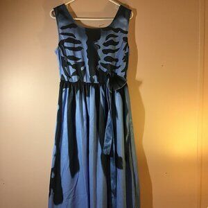 Black, Navy, Sky Blue Sleeveless Dress